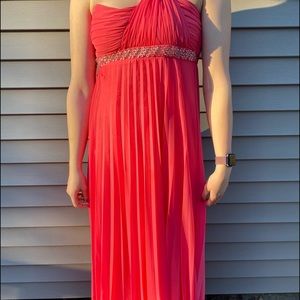bright pink prom dress